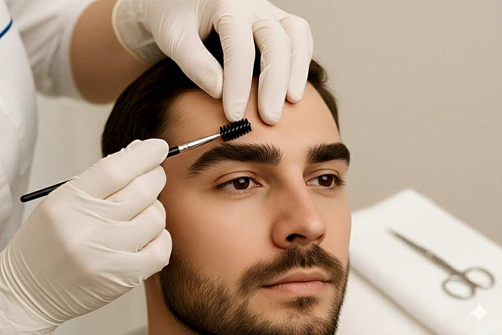 Коррекция бровей для мужчин